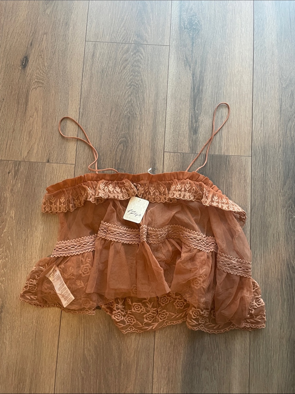 Free People Sofia Embroidered Tank- size Medium - Picture 4 of 4